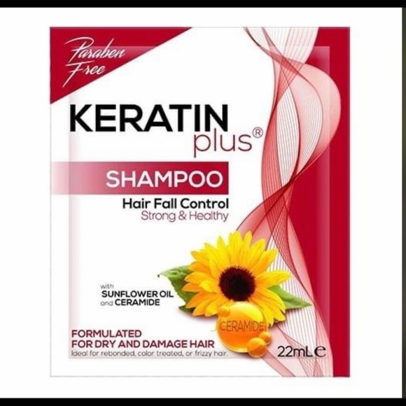 KERATIN plus Shampoo Hair Fall Control Strong & Healthy 22ml Each (12 Pieces) - Picture 4 of 6